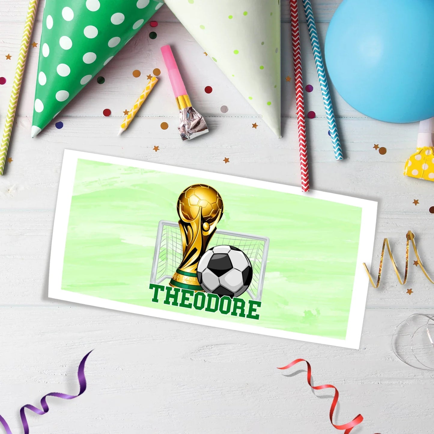 Soccer Birthday Decorations, World Cup Party Supplies, Football Themed, Messi Ronaldo Digital Template, Editable Soccer Image SVG PNG