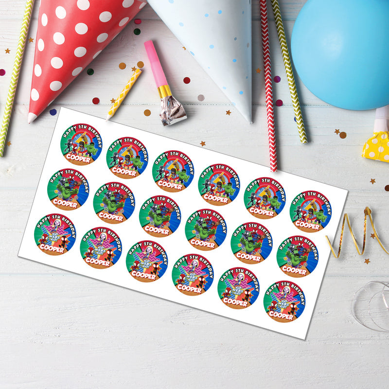 Spidey and His Amazing Friends Personalized Cupcakes Toppers - Fun and Customizable