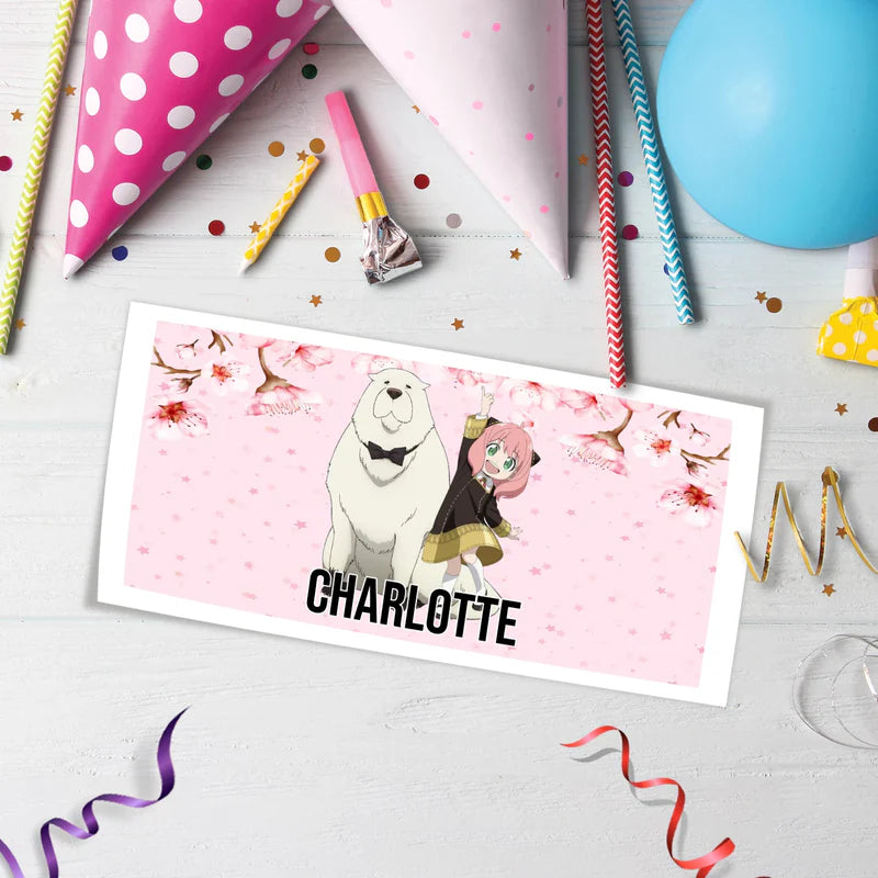 Spy X Family Birthday Decorations, Anime Party Supplies, Anya Forger Themed, Forger Family Digital Template, Editable Spy X Family Image SVG PNG