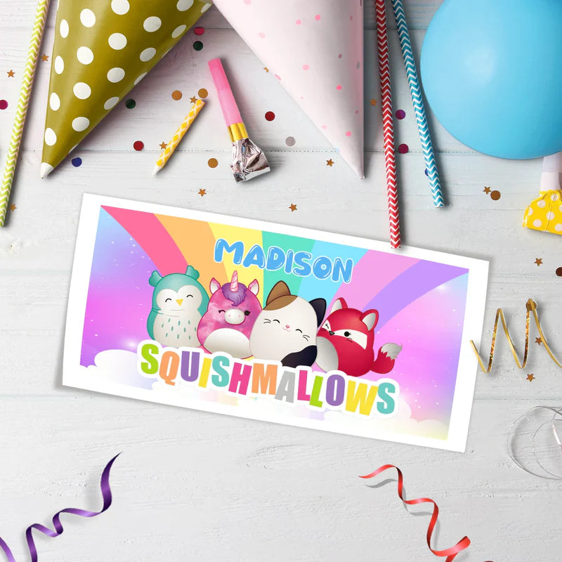 Squishmallows Birthday Decorations, Squishmallows Party Supplies, Squishmallows Themed, Squishmallows Digital Template, Editable Squishmallows Image SVG PNG