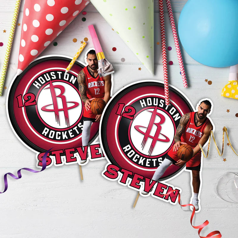 Steven Adams NZ Birthday Decorations, Steven Adams Kiwi Party Supplies, NBA Star Kiwi Themed, Steven Adams Houston Rockets Digital Template, Editable Steven Adams Image SVG PNG