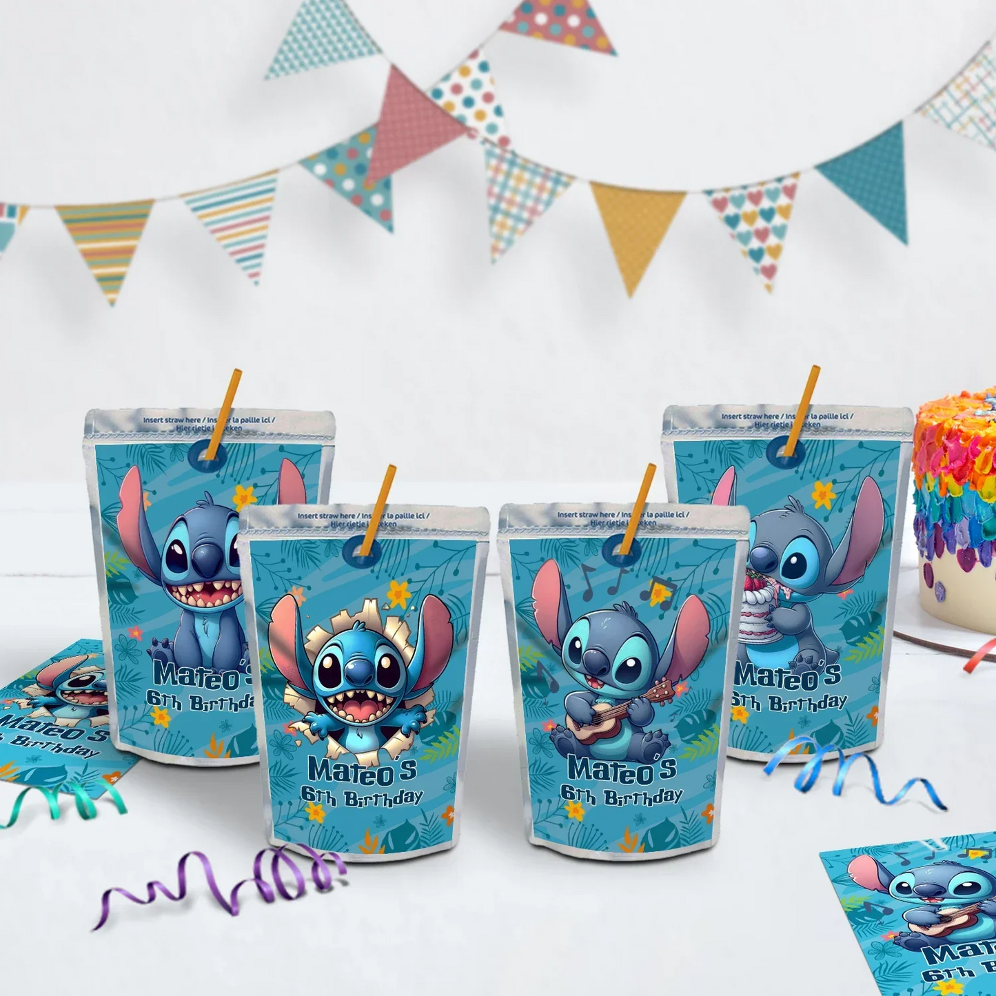 Lilo & Stitch Birthday Decorations, Disney Stitch Party Supplies, Stitch Birthday Themed, Stitch Movie Digital Template, Editable Stitch Image SVG PNG