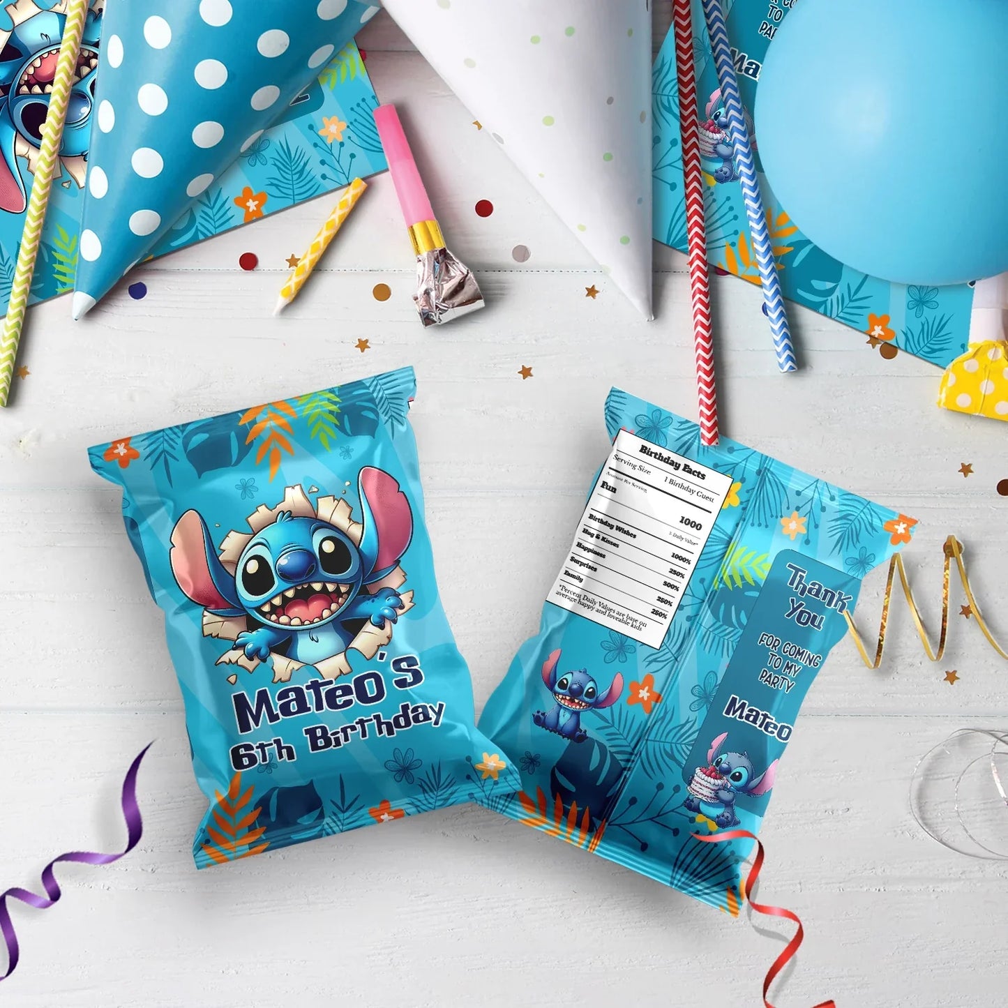 Lilo & Stitch Birthday Decorations, Disney Stitch Party Supplies, Stitch Birthday Themed, Stitch Movie Digital Template, Editable Stitch Image SVG PNG