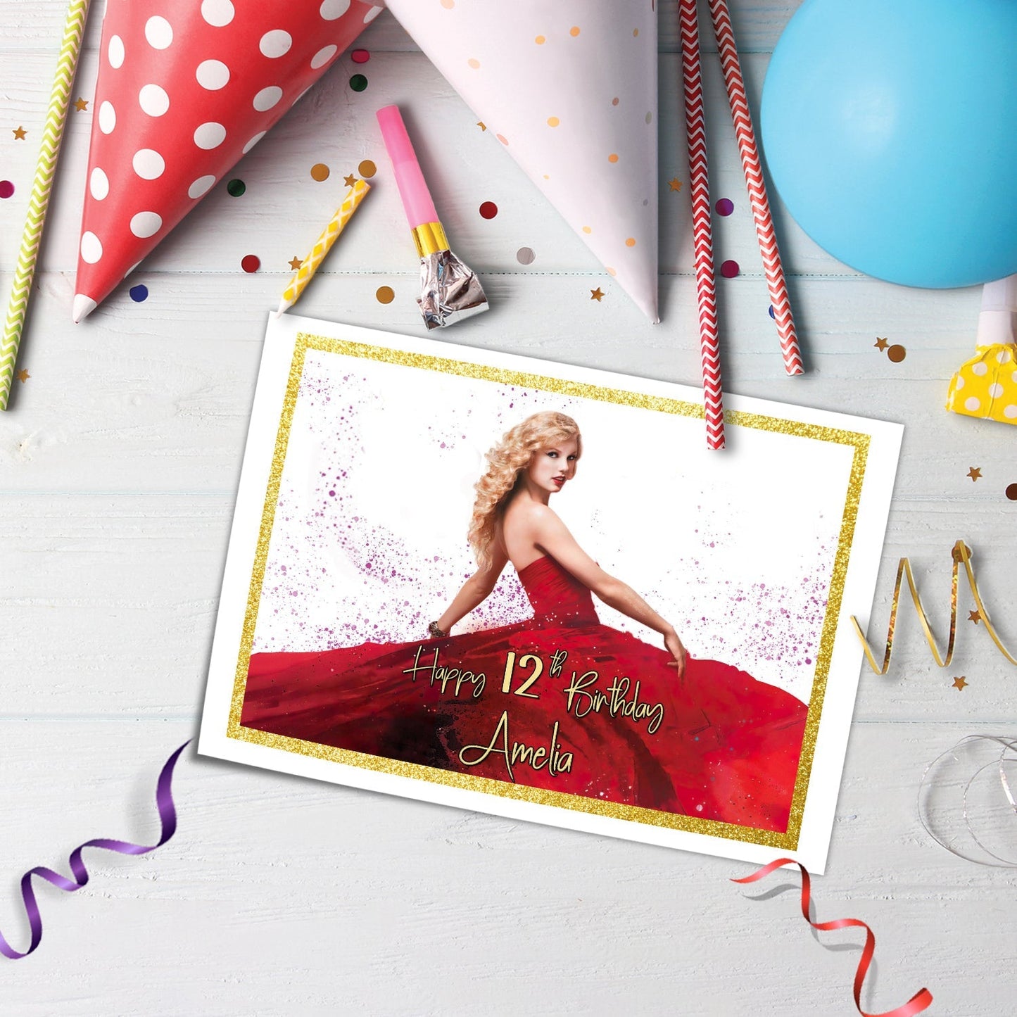 Rectangle Taylor Swift Personalized Cake Images - Make Your Cake Stand Out