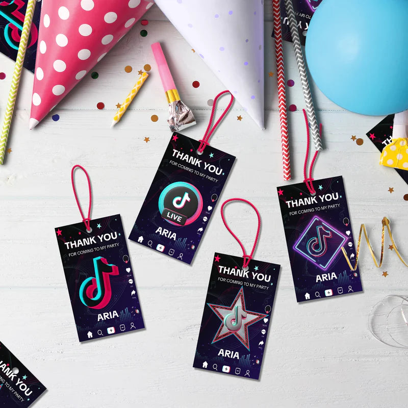 Tiktok Birthday Decorations, Tik tok Party Supplies, tiktok live Themed, tiktok Digital Template, Editable Tiktok Image SVG PNG