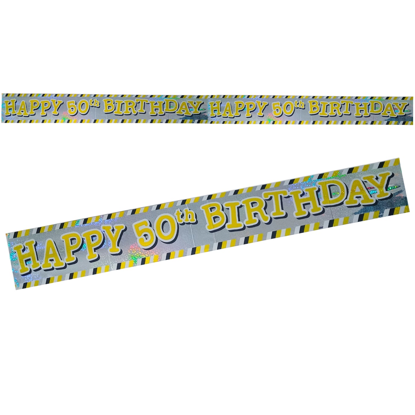 Holographic Happy 50th Birthday Banner