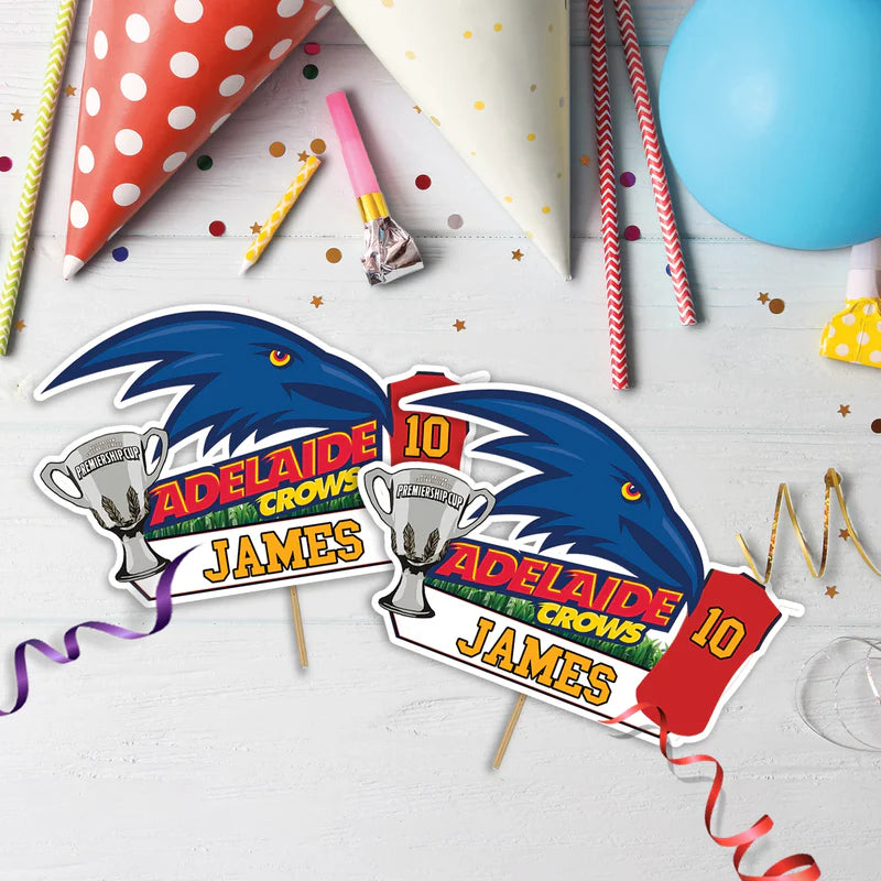 Adelaide Crows Birthday Decorations, Adelaide FC AFL Party Supplies, AFL Clubs Themed, Adelaide Crows Digital Template, Editable Adelaide Crows Image SVG PNG