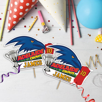Adelaide Crows Birthday Decorations, Adelaide FC AFL Party Supplies, AFL Clubs Themed, Adelaide Crows Digital Template, Editable Adelaide Crows Image SVG PNG