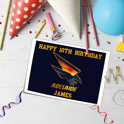 Adelaide Crows Sheet Cake Topper Personalized Edible AFL Decoration