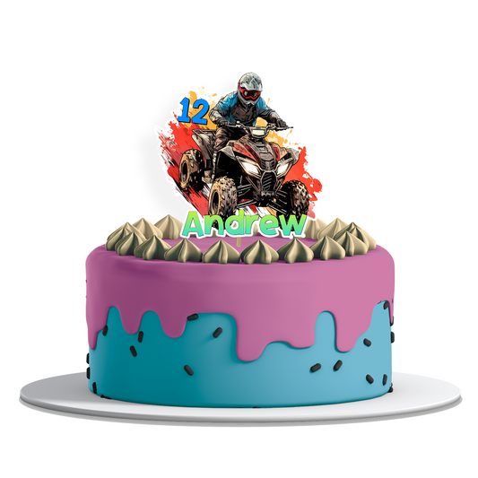 Personalized ATV Quad Bike Cake Toppers