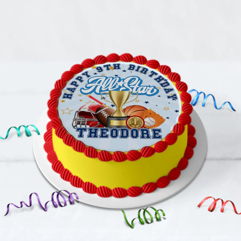 All Star Sports Birthday Decorations, MVP Sport Party Supplies, Sport Star Themed, All Star Digital Template, Editable All Star Sports Image SVG PNG