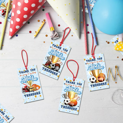 All Star Sports Birthday Decorations, MVP Sport Party Supplies, Sport Star Themed, All Star Digital Template, Editable All Star Sports Image SVG PNG