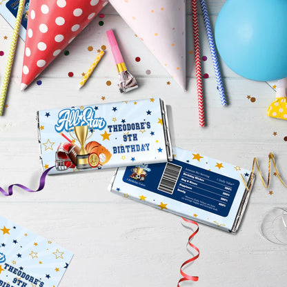 All Star Sports Birthday Decorations, MVP Sport Party Supplies, Sport Star Themed, All Star Digital Template, Editable All Star Sports Image SVG PNG