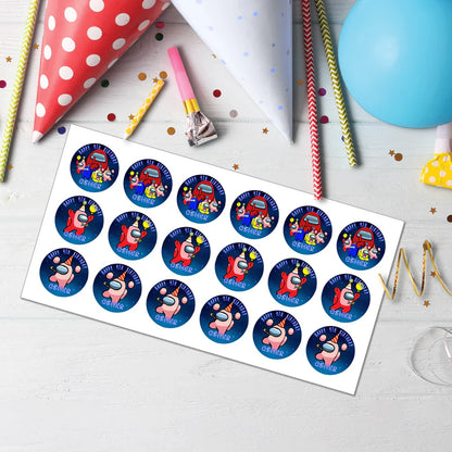 Among Us Personalized Cupcakes Toppers - Custom Cupcake Decorations