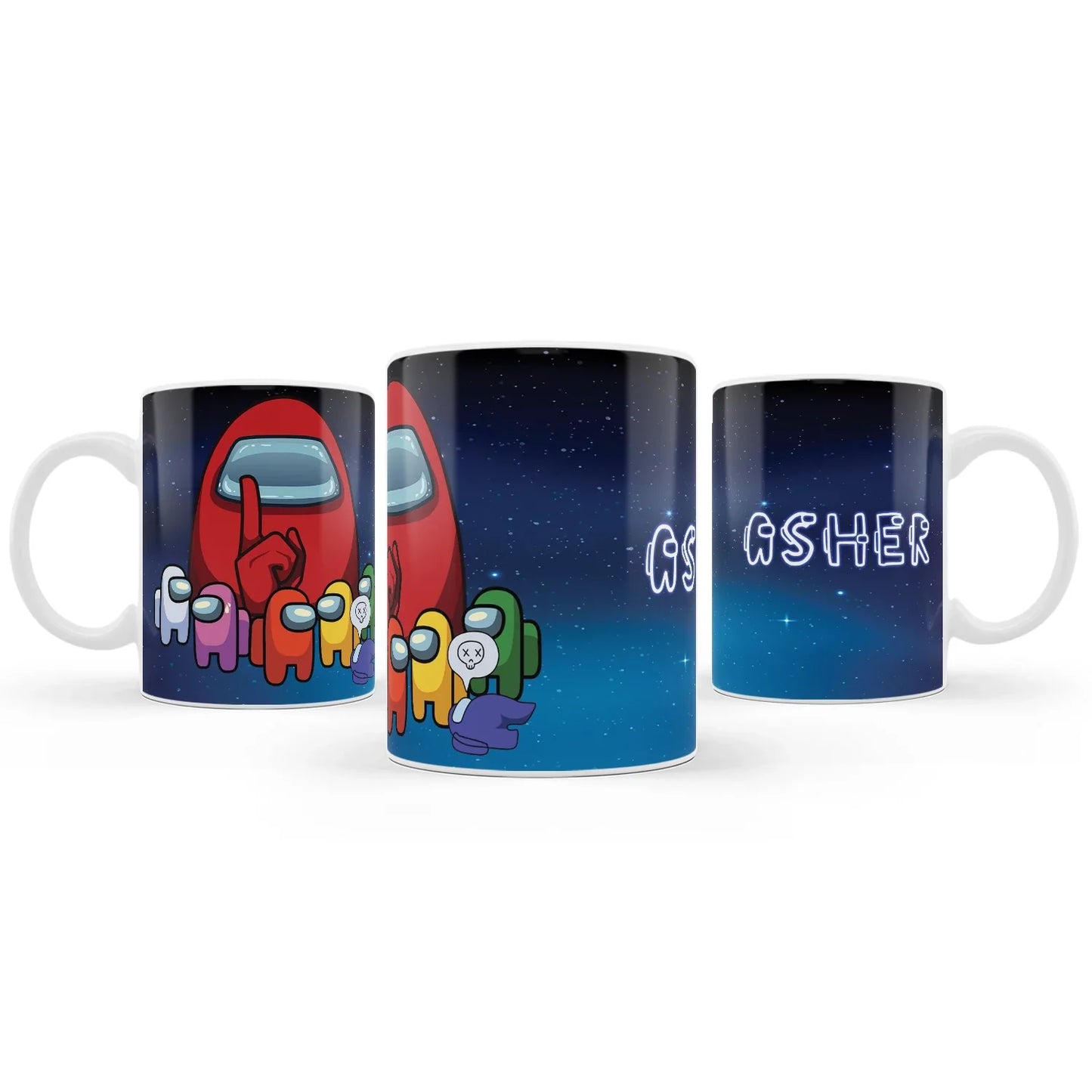 Among Us Sublimation Mug with Custom name and character design