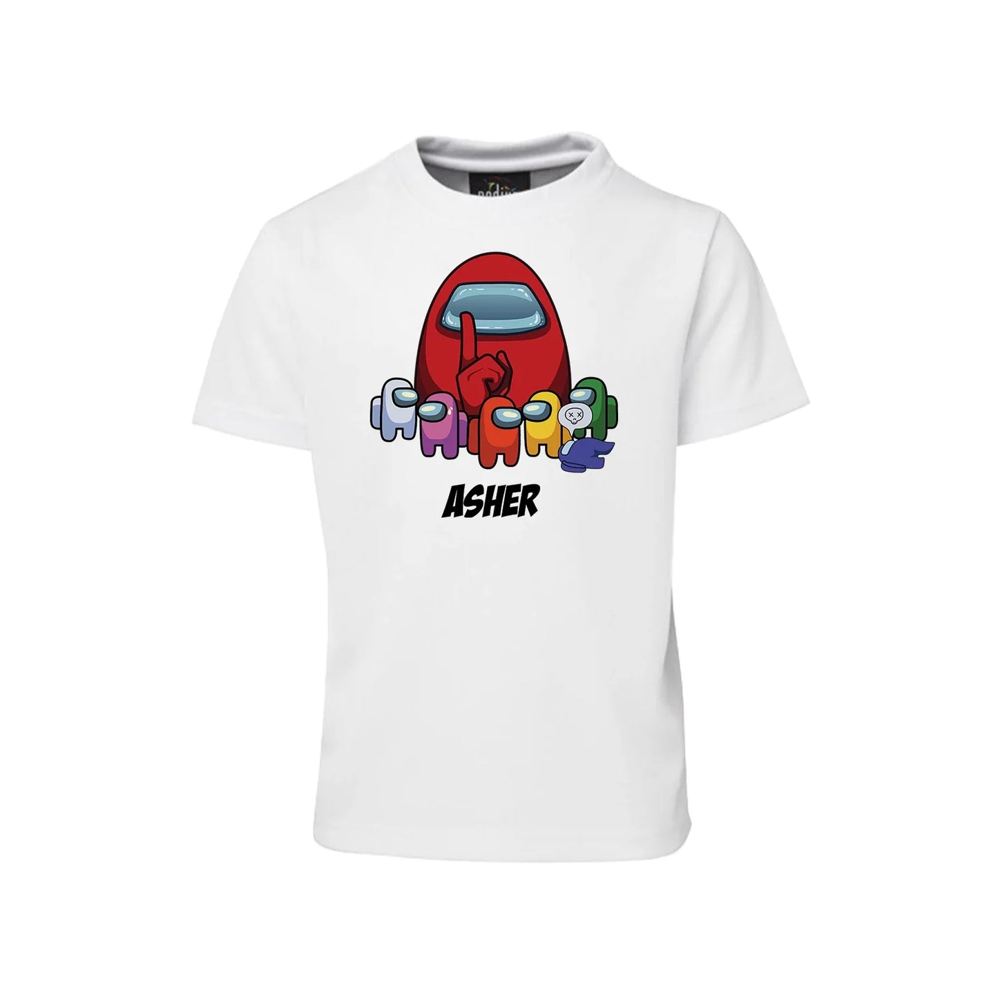 Among Us Sublimation T-Shirt with Custom name and colorful characters