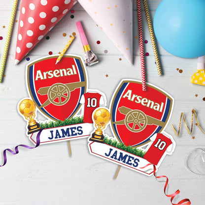 Arsenal FC Birthday Decorations, The Gunners Party Supplies, Arsenal Themed, English Soccer Club Digital Template, Editable Arsenal Image SVG PNG