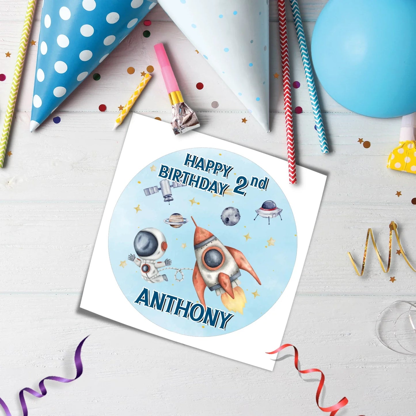 Astronaut Personalized Edible Icing Sheet Cake Images