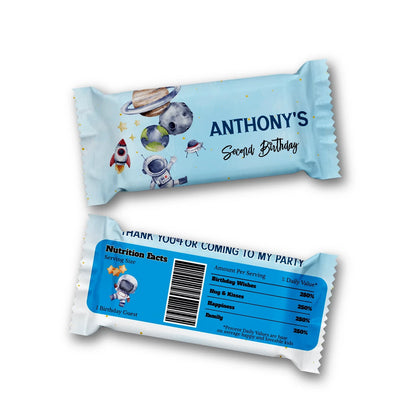 Astronaut Rice Krispies Treats Label & Candy Bar Label for custom snacks 