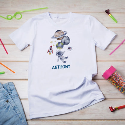 Astronaut Birthday Decorations, Outer Space Party Supplies, Space Themed, Astronaut Digital Template, Editable Astronaut Image SVG PNG