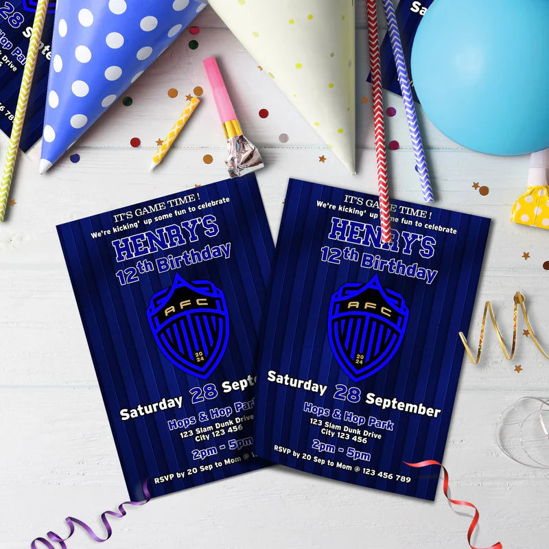 Auckland FC Birthday Decorations, Kiwi Soccer Football Party Supplies, Aucland FC football Themed, All Whites Football Digital Template, Editable Auckland FC Image SVG PNG