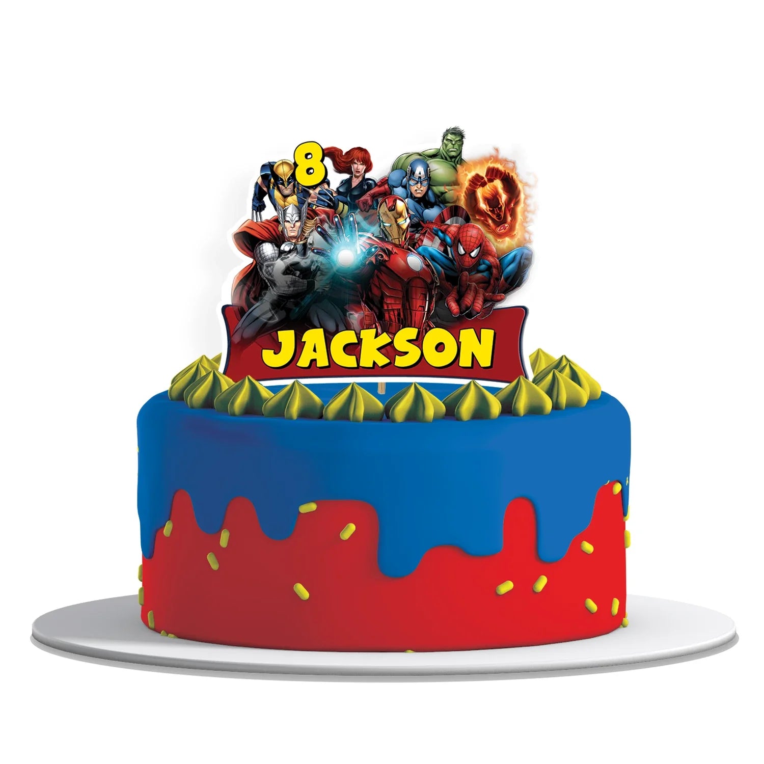 Personalized Cake Toppers with The Avengers theme