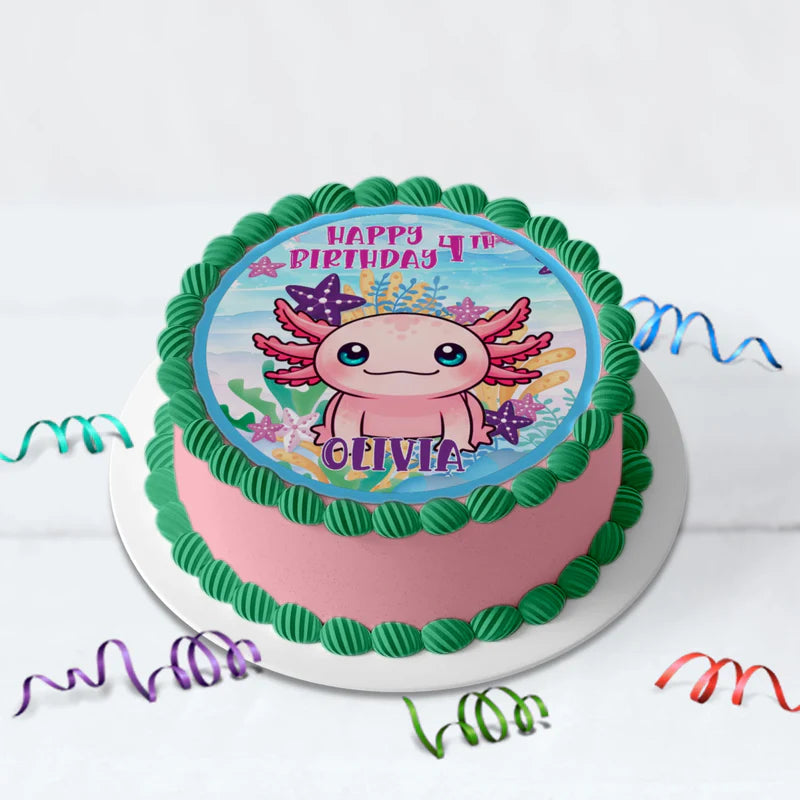 Axolotl Birthday Decorations, Axolotl birthday Party Supplies, Axolotl Themed, Axolotl Digital Template, Editable Axolotl Image SVG PNG