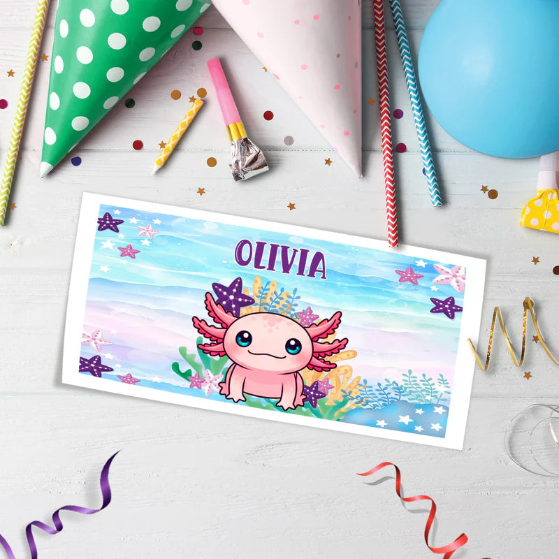 Axolotl Birthday Decorations, Axolotl birthday Party Supplies, Axolotl Themed, Axolotl Digital Template, Editable Axolotl Image SVG PNG