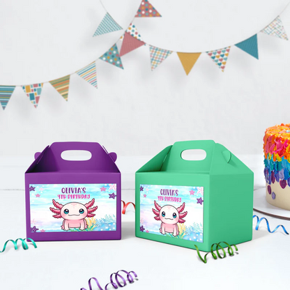 Axolotl Birthday Decorations, Axolotl birthday Party Supplies, Axolotl Themed, Axolotl Digital Template, Editable Axolotl Image SVG PNG