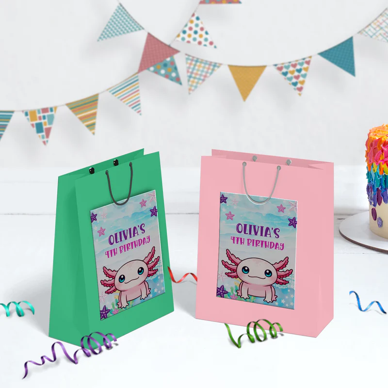 Axolotl Birthday Decorations, Axolotl birthday Party Supplies, Axolotl Themed, Axolotl Digital Template, Editable Axolotl Image SVG PNG