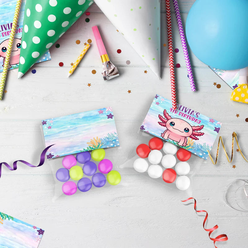 Axolotl Birthday Decorations, Axolotl birthday Party Supplies, Axolotl Themed, Axolotl Digital Template, Editable Axolotl Image SVG PNG