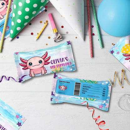 Axolotl Birthday Decorations, Axolotl birthday Party Supplies, Axolotl Themed, Axolotl Digital Template, Editable Axolotl Image SVG PNG