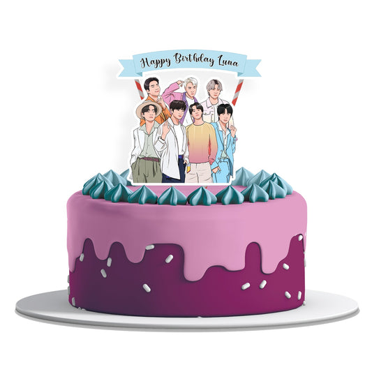BTS themed personalized cake toppers