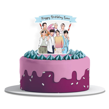 BTS themed personalized cake toppers