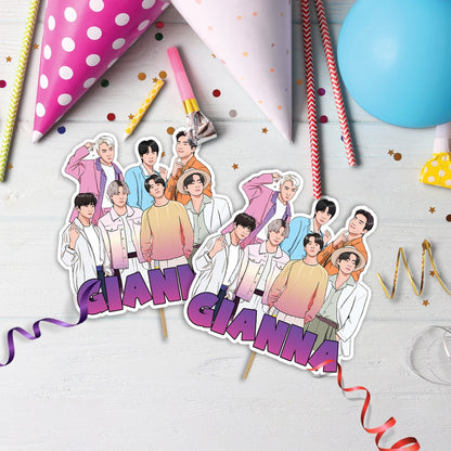 BTS Birthday Decorations, Bangtan Boys Party Supplies, BTS Kpop, Jimin, Suga, Jungkook, BTS - Bangtan Boys SVG