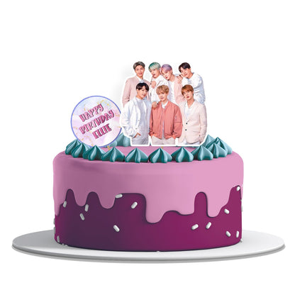 BTS themed personalized cake toppers