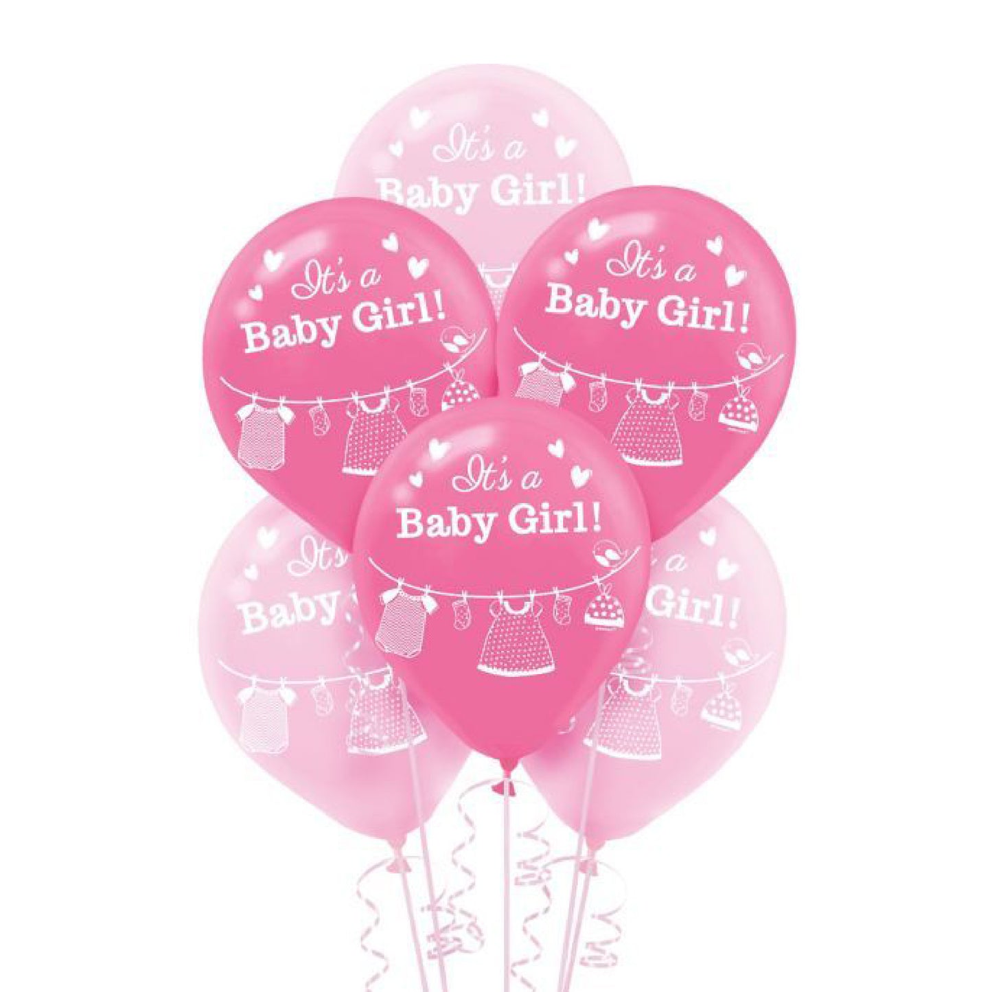 Pink 8pcs BabyGirl_Baby_Shower_Balloons