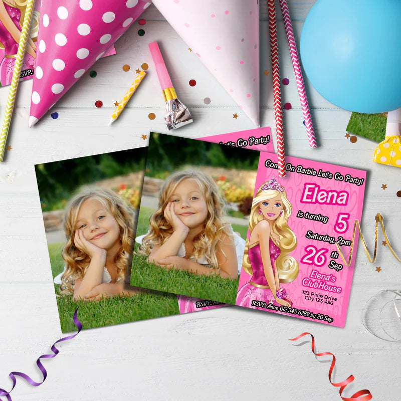 barbie Birthday Decorations, Ken Party Supplies, Play Doll Themed, Barbie Movie Digital Template, Editable Barbie Image SVG PNG