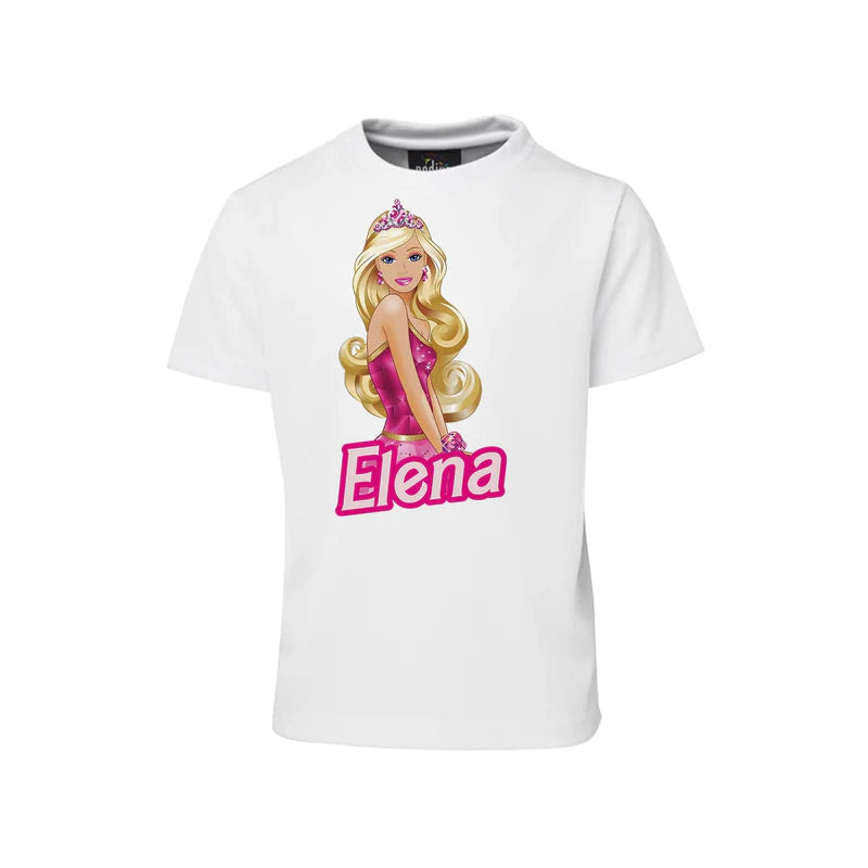 Barbie Sublimation T-Shirt with custom Barbie artwork