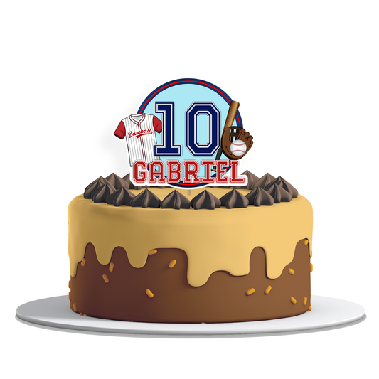 Personalized Baseball Cake Toppers