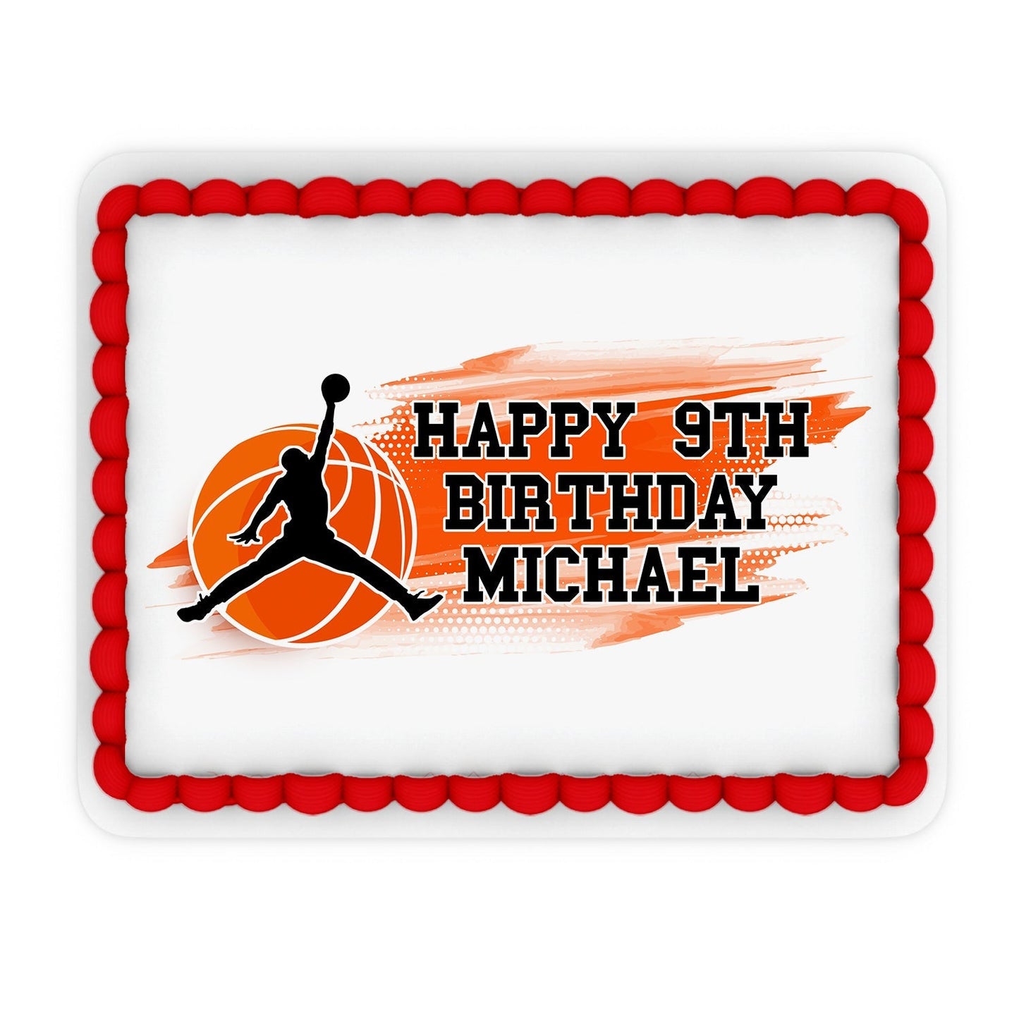 Air Jordan personalized edible sheet cake images