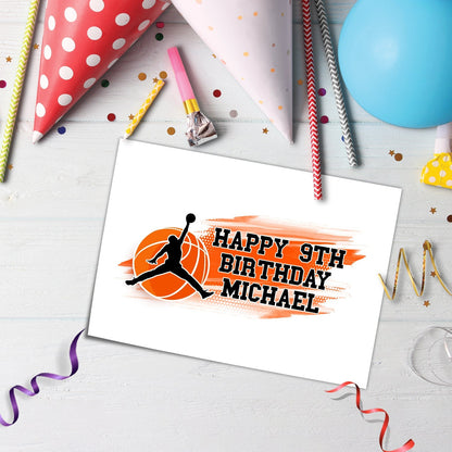 Add a Personal Touch to Your Cake - Basketball Personalized Edible Sheet Cake Topper