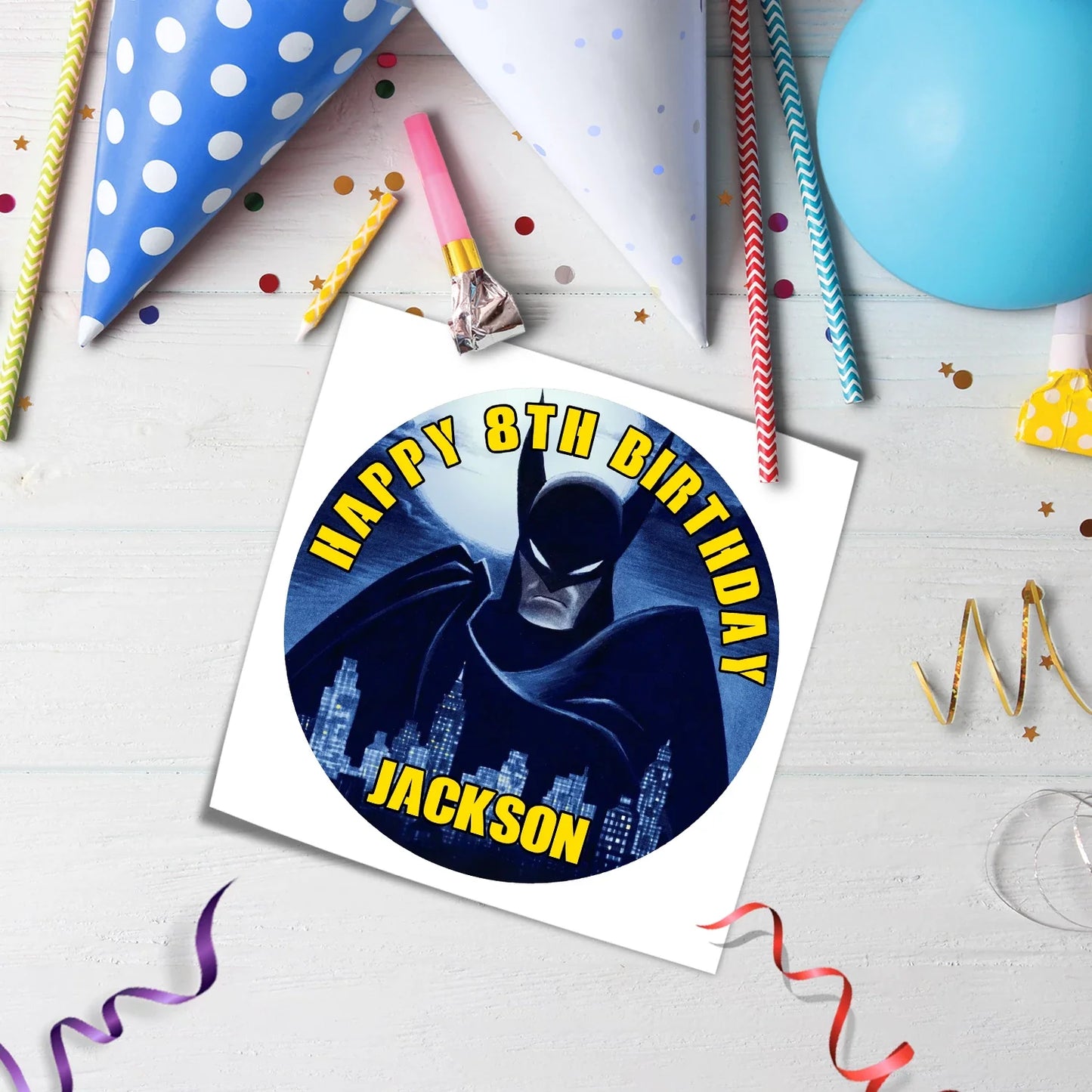 Batman Personalized Edible Icing Sheet Cake Images