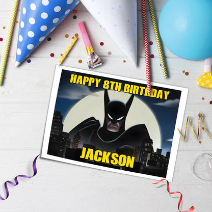 Batman Personalized Edible Sheet Cake Topper -