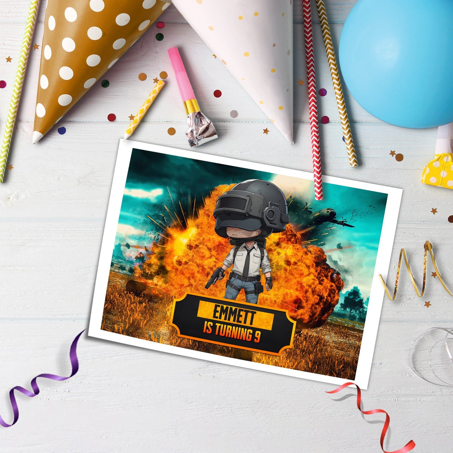 Rectangle PUBG Edible Cake Images to Conquer Your Sweet Victories - Personalize Your Event