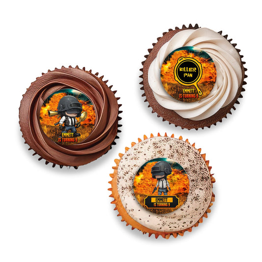 PUBG Personalized Cupcakes Toppers