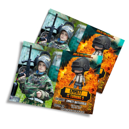 PUBG Personalized Photo Card Invitations