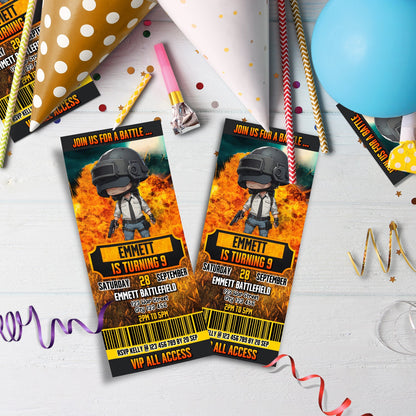 PUBG Birthday Decorations, PUBG Battle Royale Party Supplies, PUBG : Battlegrounds Themed, PUBG Digital Template, Editable PUBG Image SVG PNG