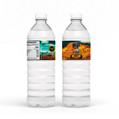 PUBG Water Bottle Label