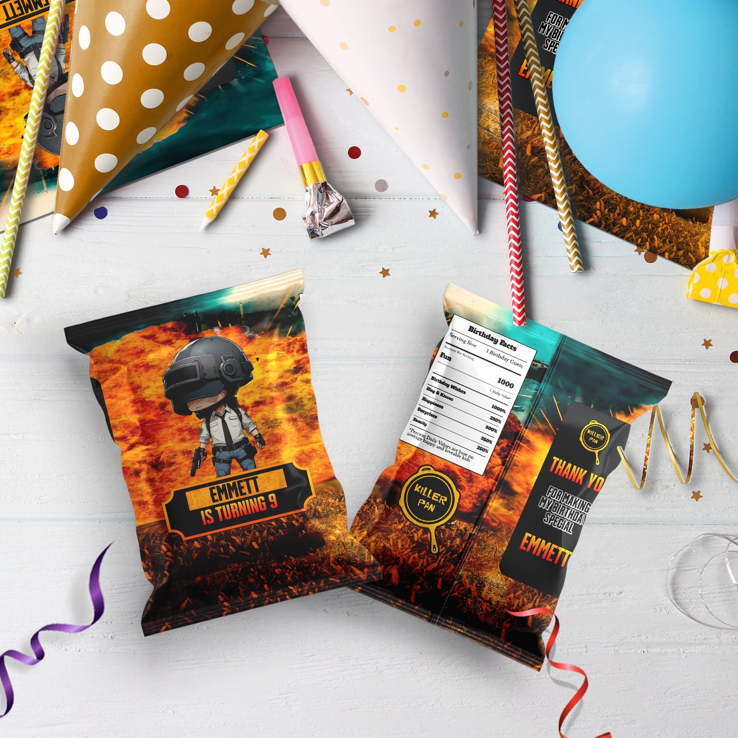 PUBG Birthday Decorations, PUBG Battle Royale Party Supplies, PUBG : Battlegrounds Themed, PUBG Digital Template, Editable PUBG Image SVG PNG